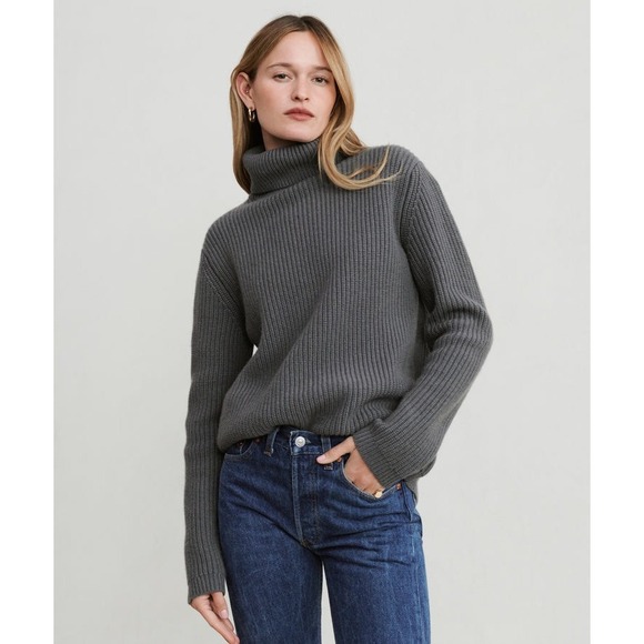 Jenni Kayne Sweaters - Jenni Kayne‎ Cashmere Turtleneck Sweater Size XS Storm Gray